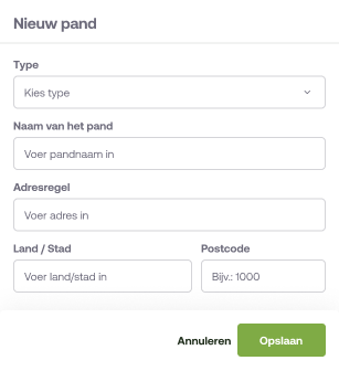 Woning aanmaken