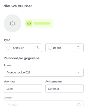 Huurder aanmaken